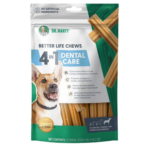 Dr Marty Better Life Chews 4-in-1 Dental Care Sticks Large 18oz - Poudre Pet & Feed Supply